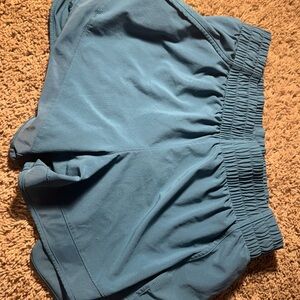Athleta Light Blue Racer Shorts